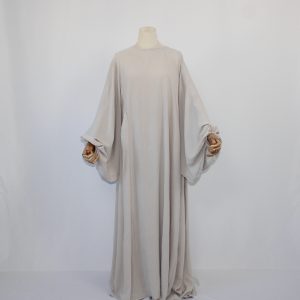 Abaya à manche bouffante Lolita - Beige