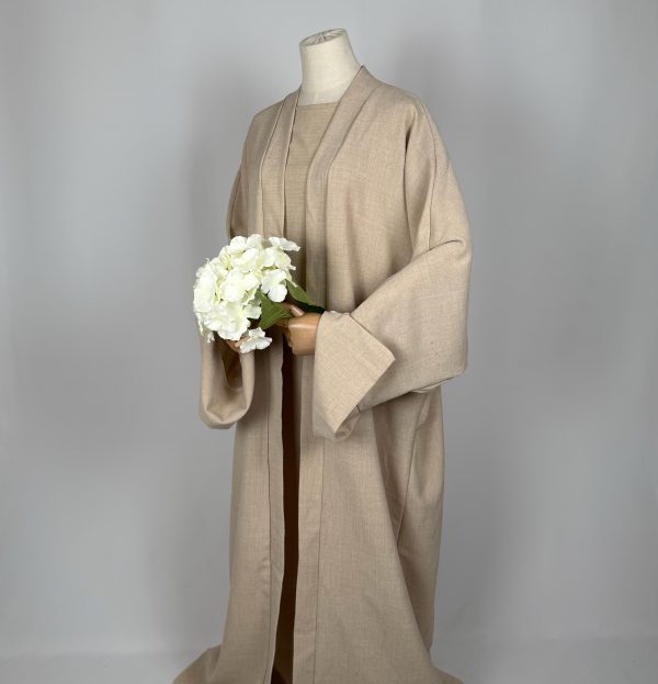 Ensemble Kimono et Abaya sans manches Kamélia