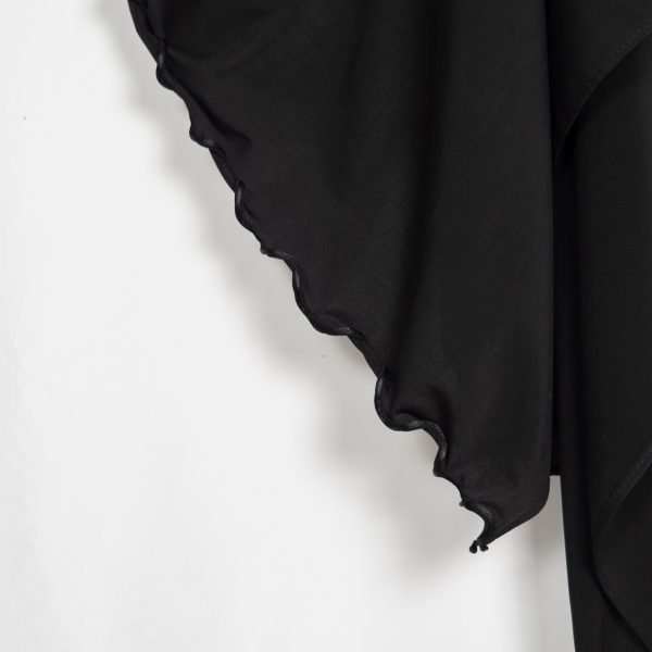 Hijab Frisé Jersey Premium Noir – Image 2